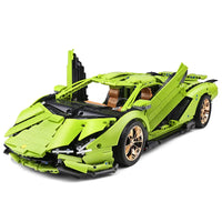 Thumbnail for Building Blocks Tech MOC Lamborghini Hyper Racing Car Bricks Toys 13057 - 1