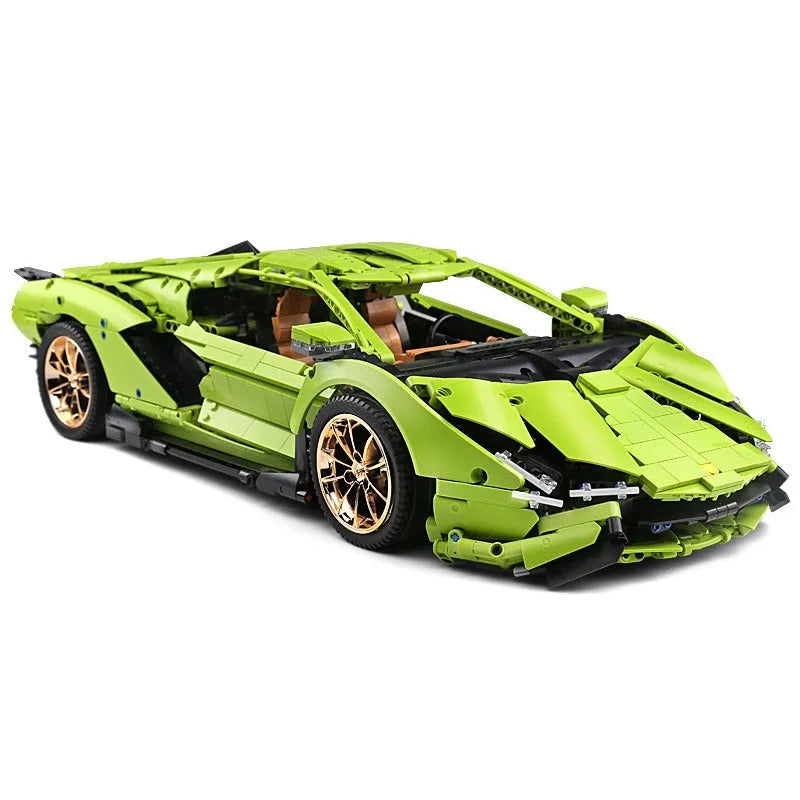 Building Blocks Tech MOC Lamborghini Hyper Racing Car Bricks Toys 13057 - 5