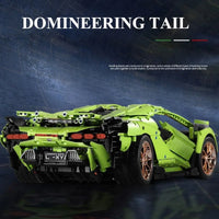 Thumbnail for Building Blocks Tech MOC Lamborghini Hyper Racing Car Bricks Toys 13057 - 7