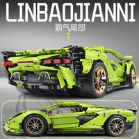 Thumbnail for Building Blocks Tech MOC Lamborghini Hyper Racing Car Bricks Toys 13057 - 10