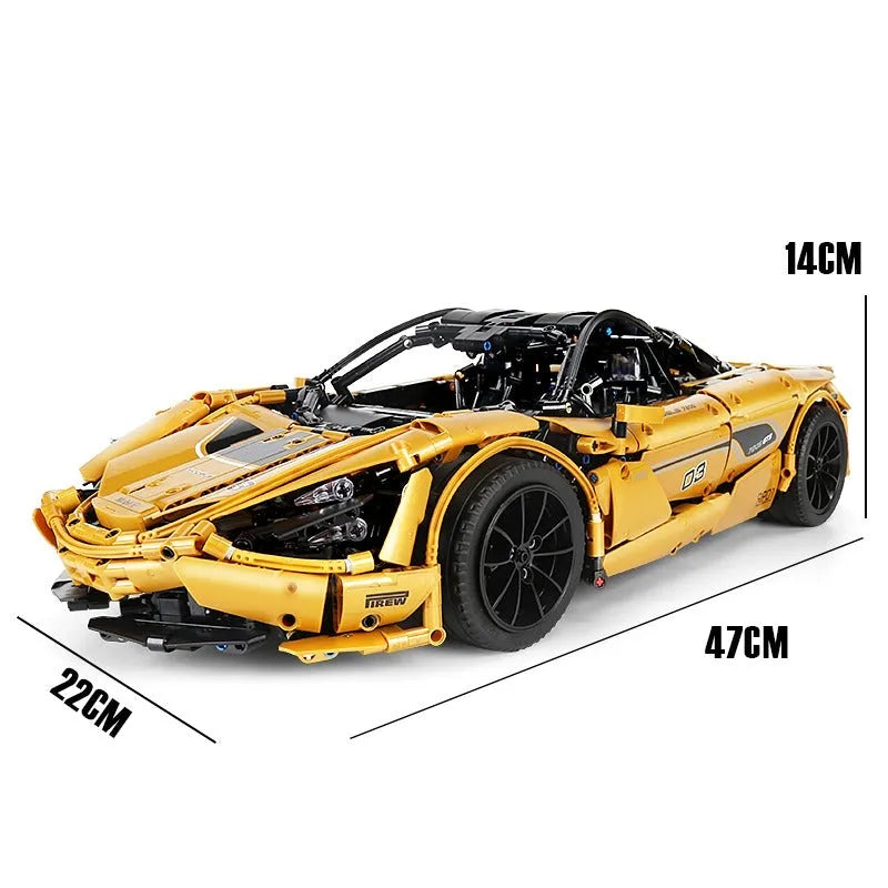 Building Blocks Tech MOC McLaren 720S Super Racing Car Bricks Toys 13145S Construction Set Toys - 3