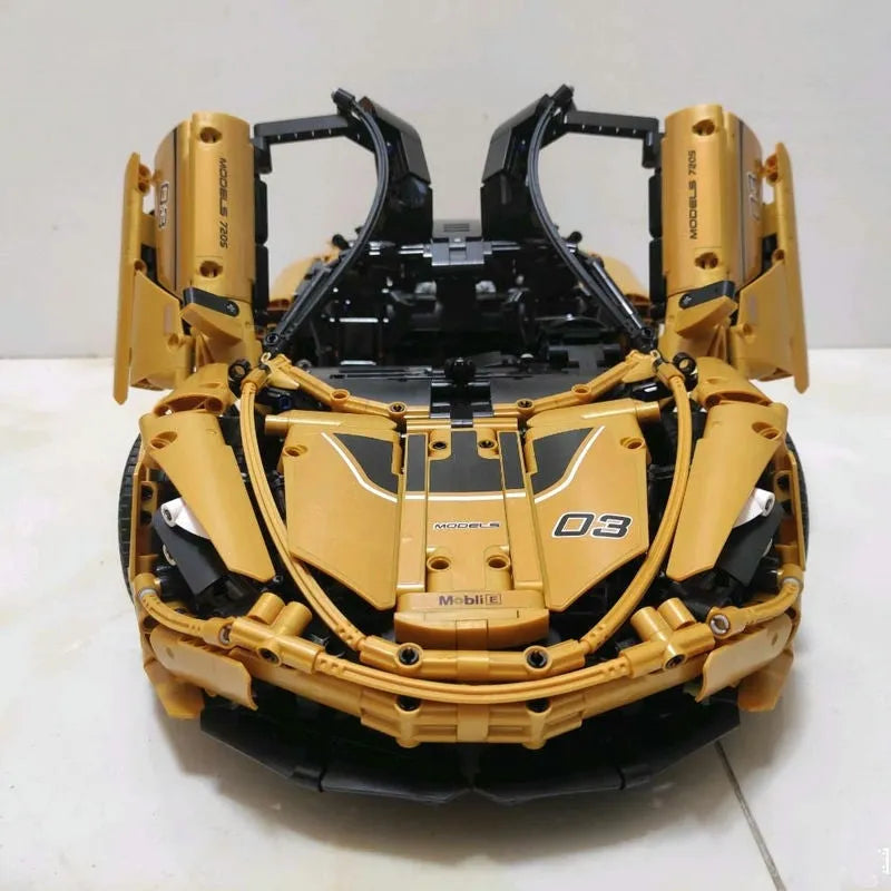 Building Blocks Tech MOC McLaren 720S Super Racing Car Bricks Toys 13145S Construction Set Toys - 15