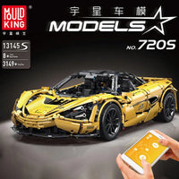 Thumbnail for Building Blocks Tech MOC McLaren 720S Super Racing Car Bricks Toys 13145S - 2