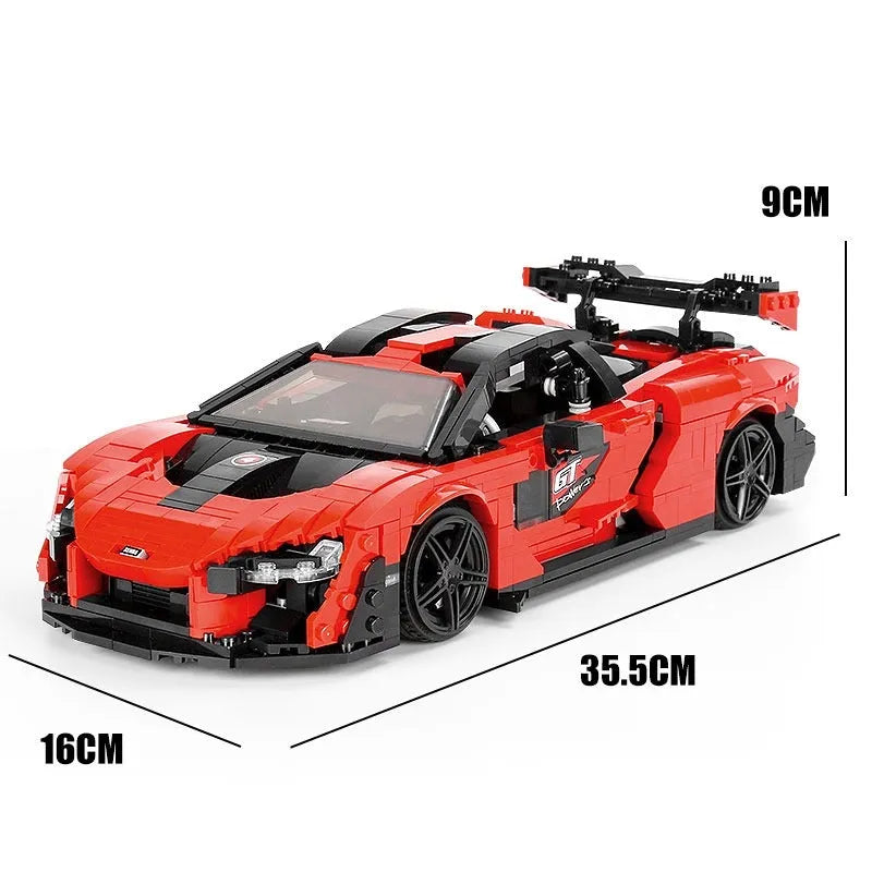 Building Blocks Tech MOC McLaren Senna Racing Sports Car Bricks Toys 10007 - 4