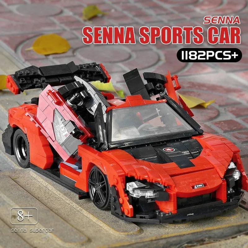 Building Blocks Tech MOC McLaren Senna Racing Sports Car Bricks Toys 10007 - 9