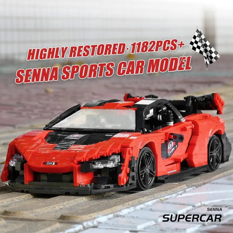 Building Blocks Tech MOC McLaren Senna Racing Sports Car Bricks Toys 10007 - 7