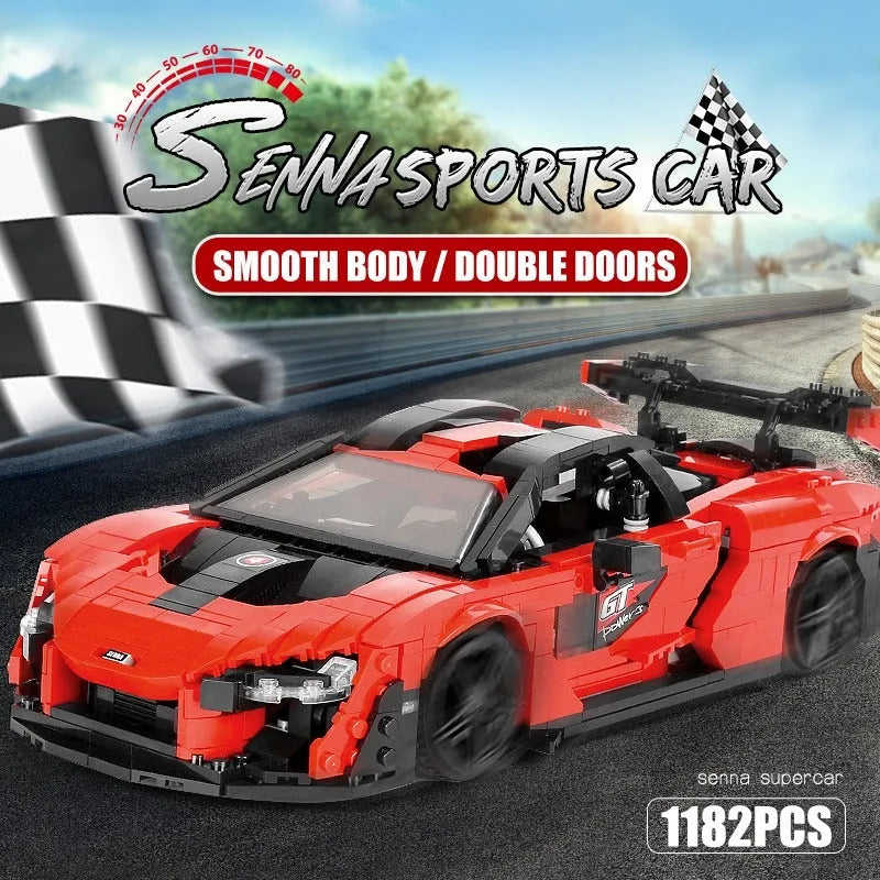Building Blocks Tech MOC McLaren Senna Racing Sports Car Bricks Toys 10007 - 3