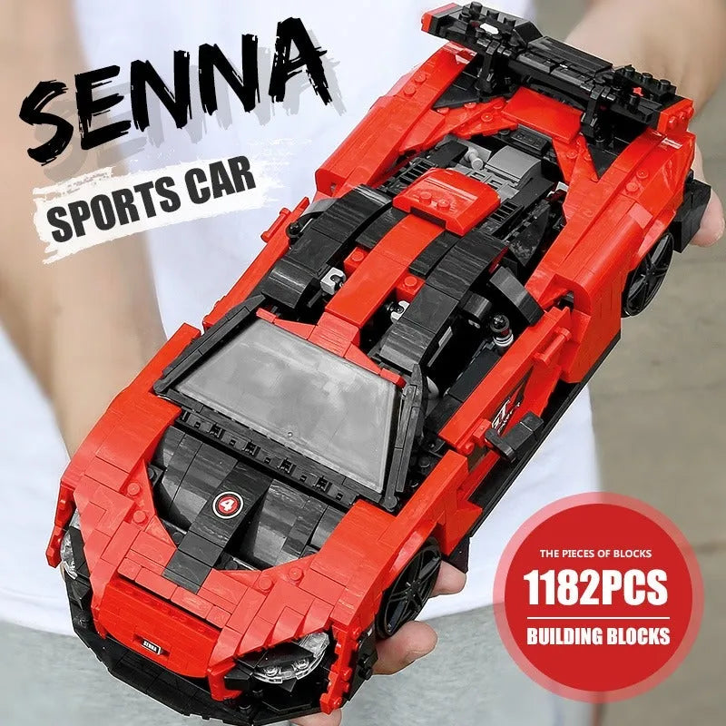 Building Blocks Tech MOC McLaren Senna Racing Sports Car Bricks Toys 10007 - 5
