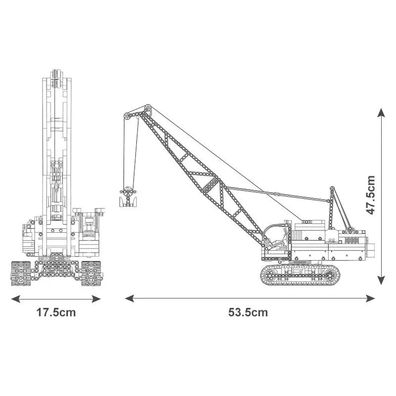 Building Blocks Tech MOC Motorized APP RC Crawler Crane Bricks Toys - 10