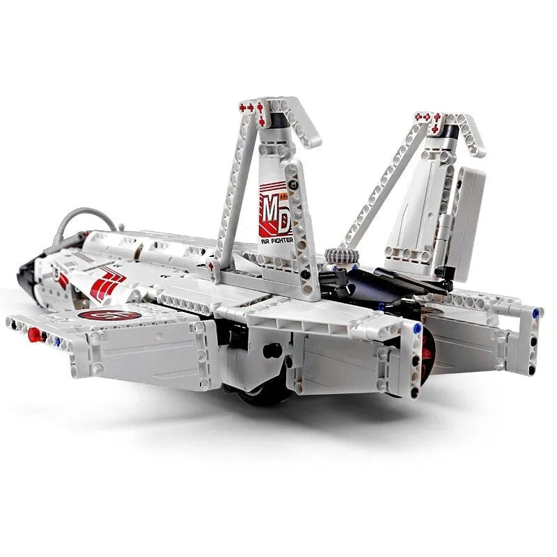 Tech MOC Motorized RC Air Racing Jet Bricks Toy 15013