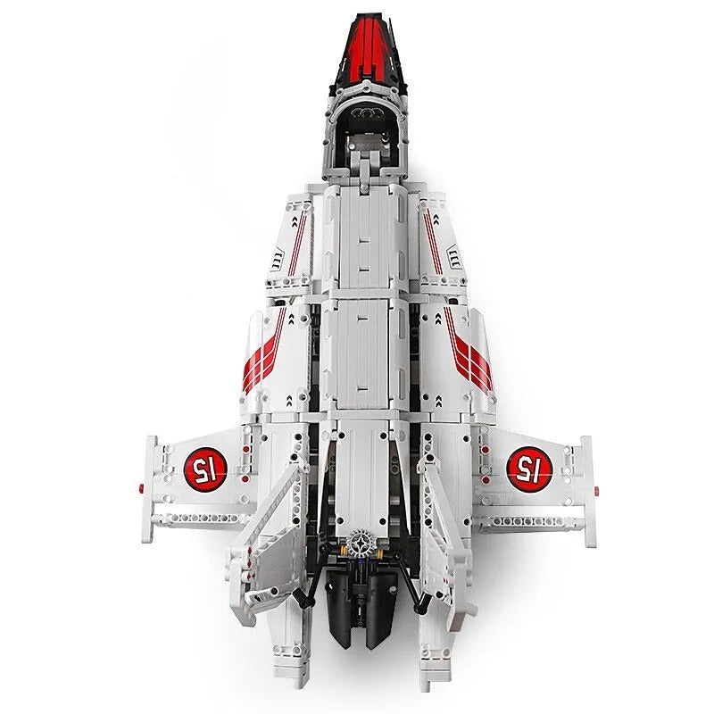 Tech MOC Motorized RC Air Racing Jet Bricks Toy 15013