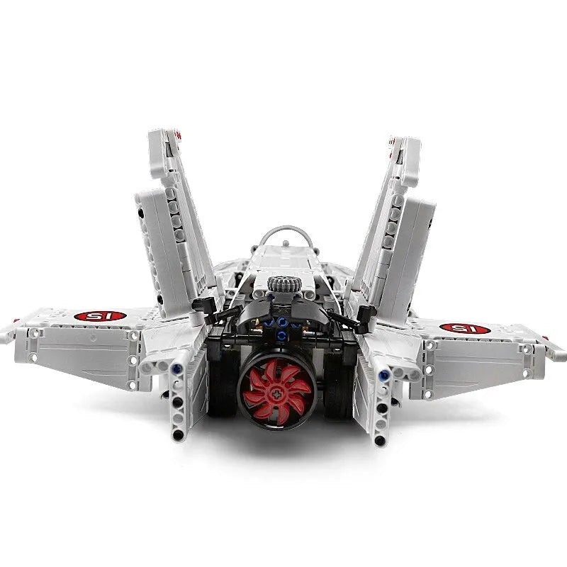 Building Blocks Tech MOC Motorized RC Air Racing Jet Bricks Toy 15013 - 7