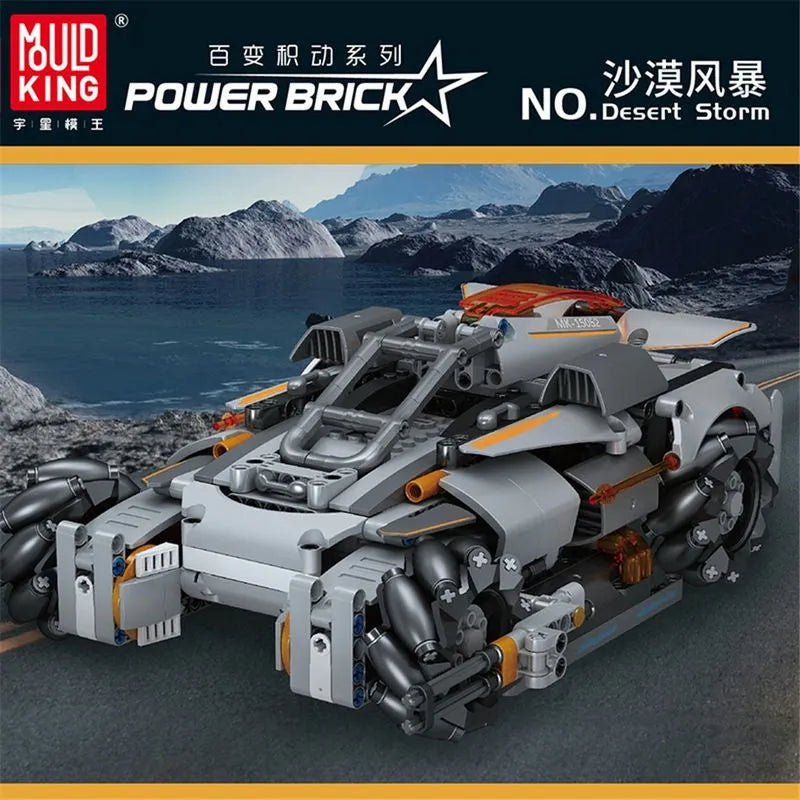 Building Blocks Tech MOC Motorized RC Desert Storm Car Bricks Toy - 9