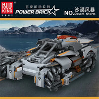 Thumbnail for Building Blocks Tech MOC Motorized RC Desert Storm Car Bricks Toy - 9
