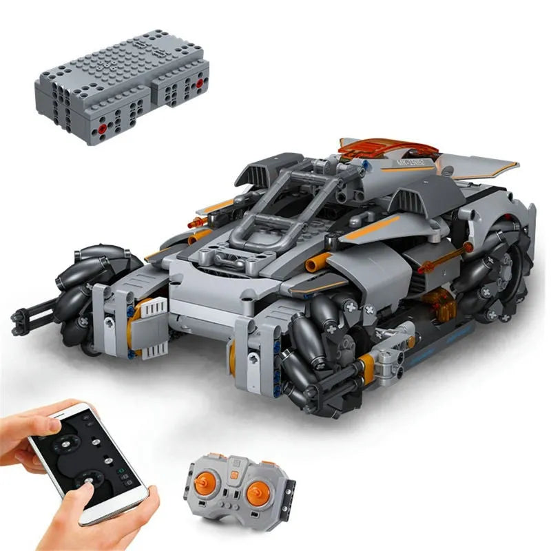 Building Blocks Tech MOC Motorized RC Desert Storm Car Bricks Toy - 1