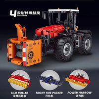 Thumbnail for Building Blocks Tech MOC Motorized RC Fastrac Roller Tractor Truck Bricks Toy 17020 - 12