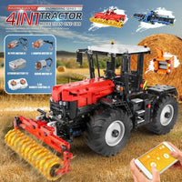 Thumbnail for Building Blocks Tech MOC Motorized RC Fastrac Roller Tractor Truck Bricks Toy 17020 - 2