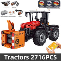 Thumbnail for Building Blocks Tech MOC Motorized RC Fastrac Roller Tractor Truck Bricks Toy 17020 - 1
