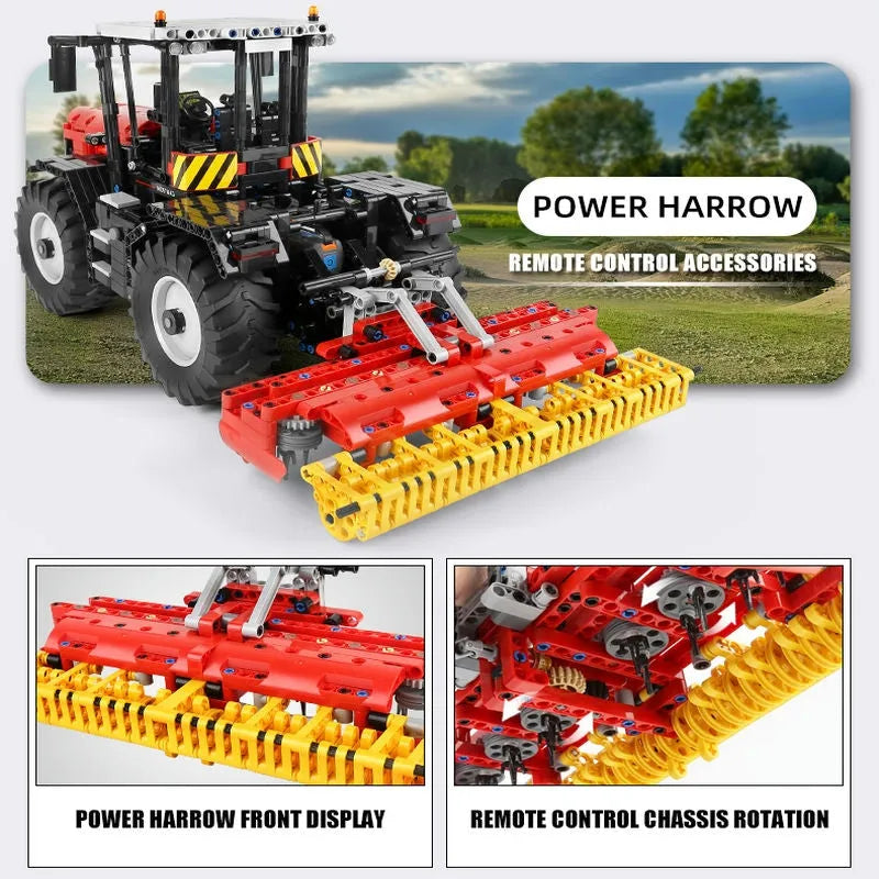 Building Blocks Tech MOC Motorized RC Fastrac Roller Tractor Truck Bricks Toy 17020 - 8