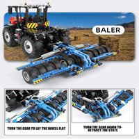 Thumbnail for Building Blocks Tech MOC Motorized RC Fastrac Roller Tractor Truck Bricks Toy 17020 - 10