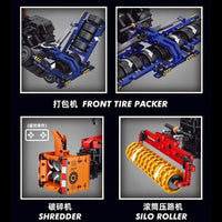Thumbnail for Building Blocks Tech MOC Motorized RC Fastrac Roller Tractor Truck Bricks Toy 17020 - 13