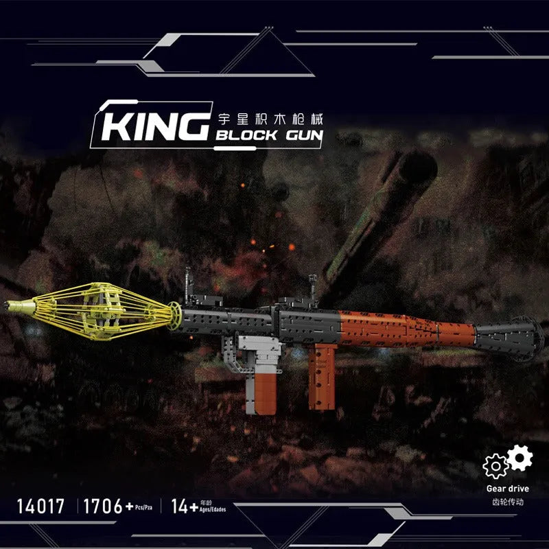 Building Blocks Tech MOC Motorized RPG Rocket Grenade launcher Bricks Toy 14017 - 5