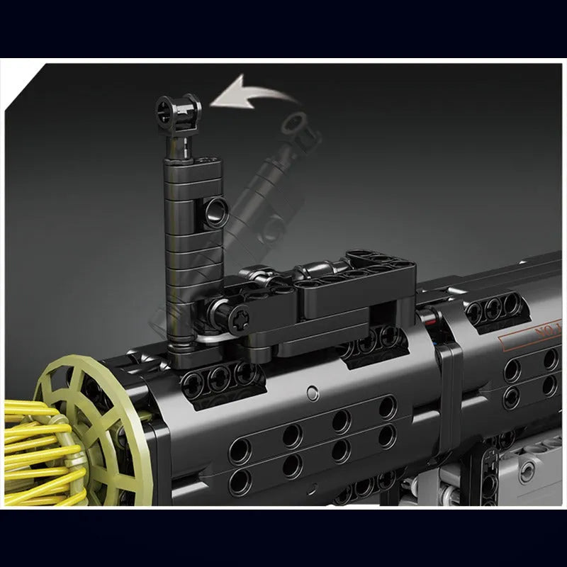 Building Blocks Tech MOC Motorized RPG Rocket Grenade launcher Bricks Toy 14017 - 8