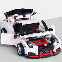 Thumbnail for Building Blocks Tech MOC Nissan GTR R35 Racing Car Bricks Toys 13104 - 7