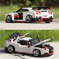 Thumbnail for Building Blocks Tech MOC Nissan GTR R35 Racing Car Bricks Toys 13104 - 9