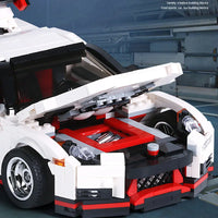 Thumbnail for Building Blocks Tech MOC Nissan GTR R35 Racing Car Bricks Toys 13104 - 2
