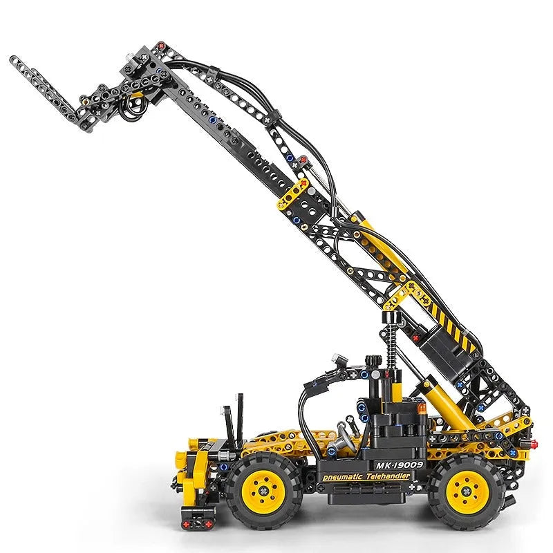 Building Blocks Tech MOC Pneumatic Telescopic Forklift Truck Bricks Toy - 7