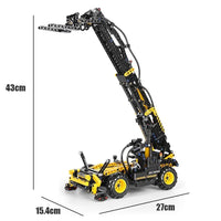 Thumbnail for Building Blocks Tech MOC Pneumatic Telescopic Forklift Truck Bricks Toy - 10
