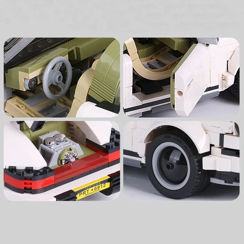 Building Blocks Tech MOC Porsche 911 Targa Racing Sports Car Bricks Toys 13103 Construction Set Toys - 6