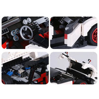 Thumbnail for Building Blocks Tech MOC Porsche 911 Targa Racing Sports Car Bricks Toys 13103 Construction Set Toys - 3
