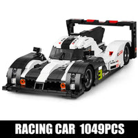 Thumbnail for Building Blocks Tech MOC Porsche 919 Racing Sports Car Bricks Toy 10002 - 1