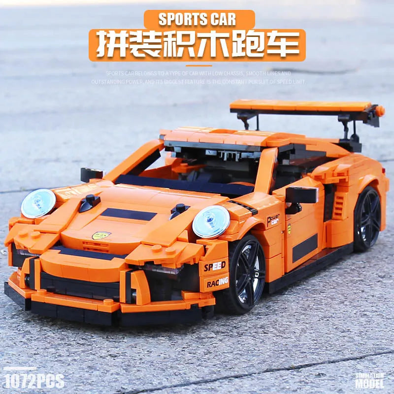Building Blocks Tech MOC Porsche GT3 RS Racing Sports Car Bricks Toy 13129 - 8