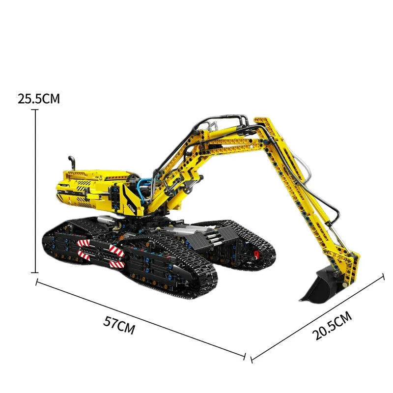 Building Blocks Tech MOC RC All Terrain Excavator Crawler Truck Bricks Toy - 2