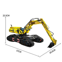 Thumbnail for Building Blocks Tech MOC RC All Terrain Excavator Crawler Truck Bricks Toy Construction Set Toys - 2