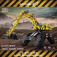 Thumbnail for Building Blocks Tech MOC RC All Terrain Excavator Crawler Truck Bricks Toy - 3