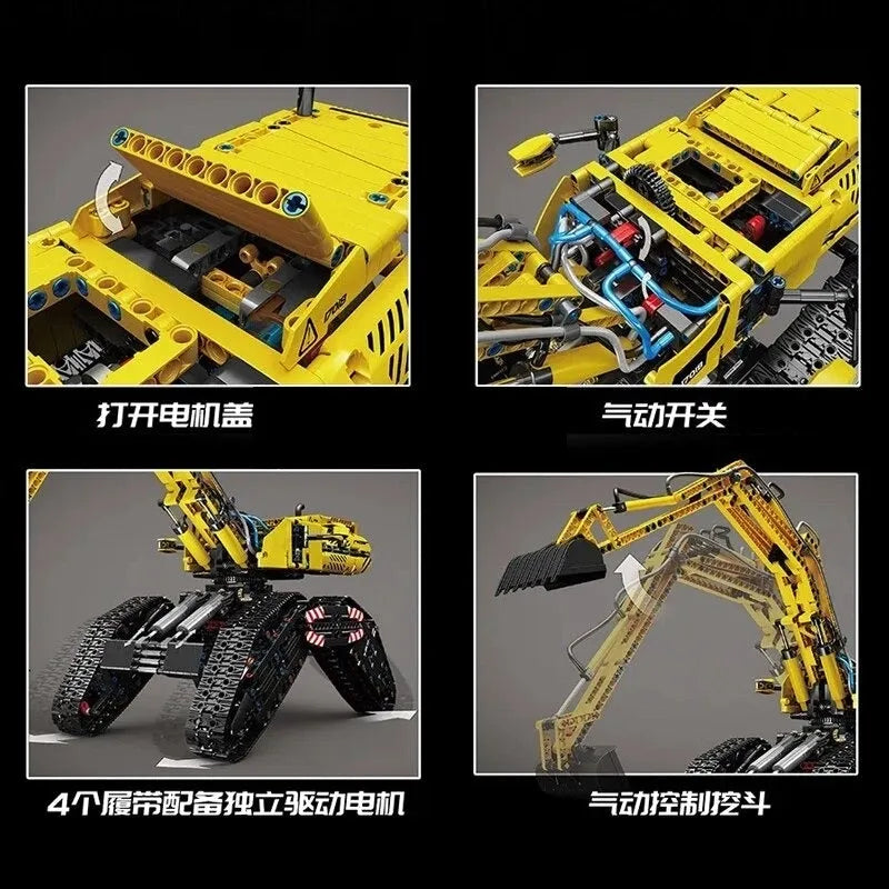 Building Blocks Tech MOC RC All Terrain Excavator Crawler Truck Bricks Toy - 5