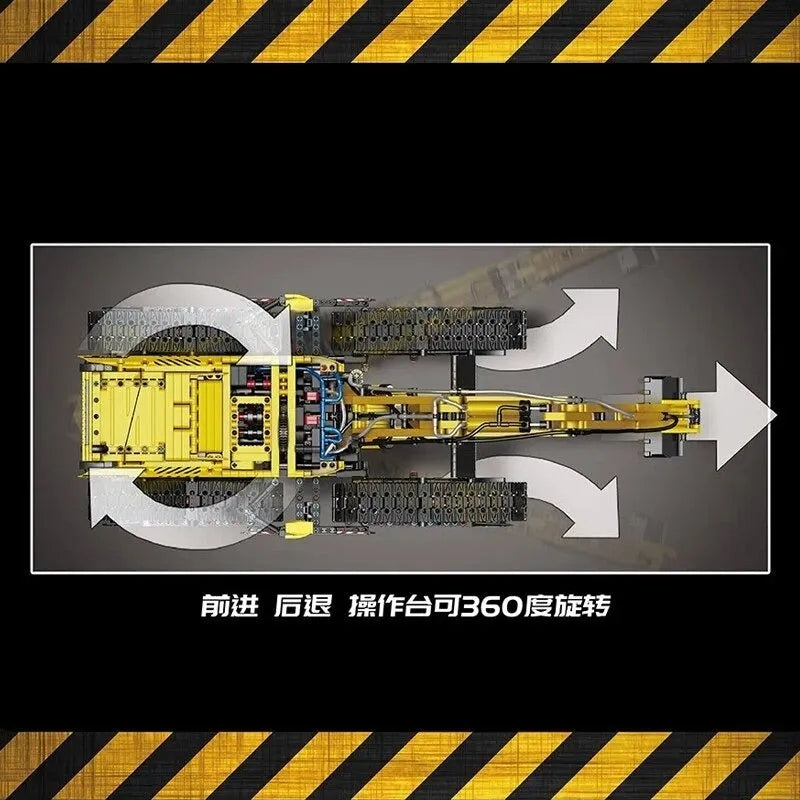 Building Blocks Tech MOC RC All Terrain Excavator Crawler Truck Bricks Toy Construction Set Toys - 6