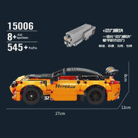 Thumbnail for Building Blocks Tech MOC RC APP Challenger Sport Racing Car Bricks Toy 15006 Construction Set Toys - 7