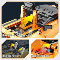 Thumbnail for Building Blocks Tech MOC RC APP Challenger Sport Racing Car Bricks Toy 15006 Construction Set Toys - 5
