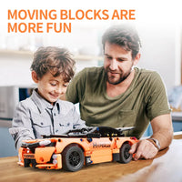 Thumbnail for Building Blocks Tech MOC RC APP Challenger Sport Racing Car Bricks Toy 15006 Construction Set Toys - 3