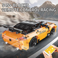 Thumbnail for Building Blocks Tech MOC RC APP Challenger Sport Racing Car Bricks Toy 15006 Construction Set Toys - 9
