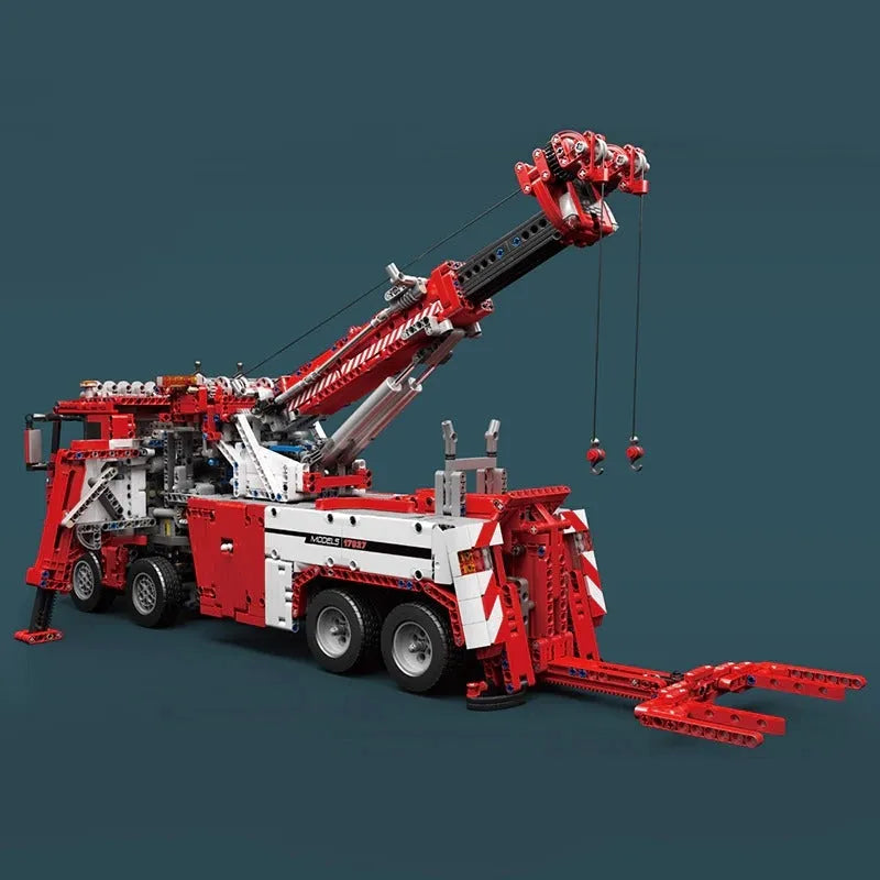 Building Blocks Tech MOC RC APP Fire Service Rescue Truck Bricks Toy 17027 Construction Set Toys - 4