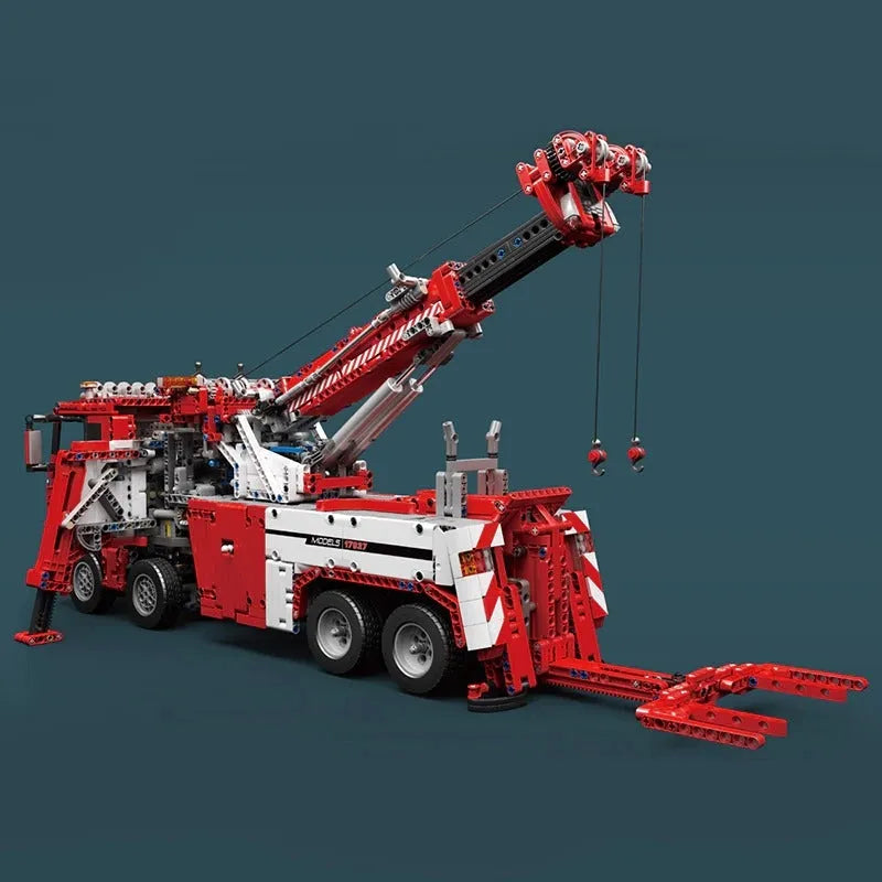 Building Blocks Tech MOC RC APP Fire Service Rescue Truck Bricks Toy 17027 - 4