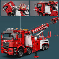 Thumbnail for Building Blocks Tech MOC RC APP Fire Service Rescue Truck Bricks Toy 17027 Construction Set Toys - 5