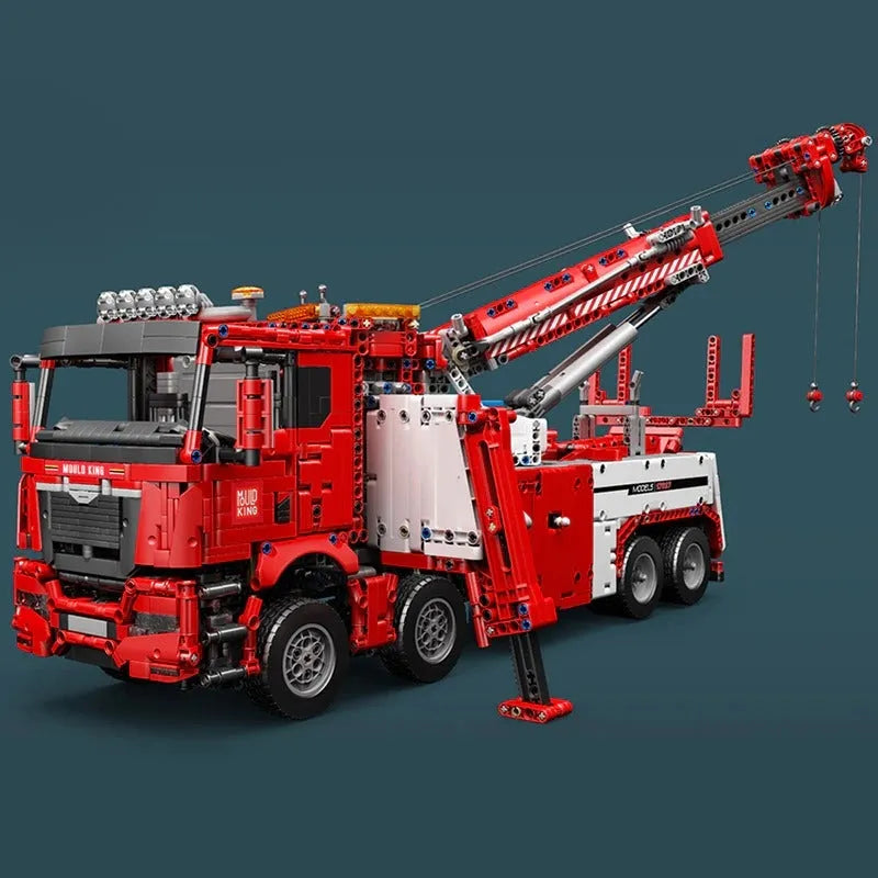Building Blocks Tech MOC RC APP Fire Service Rescue Truck Bricks Toy 17027 Construction Set Toys - 3
