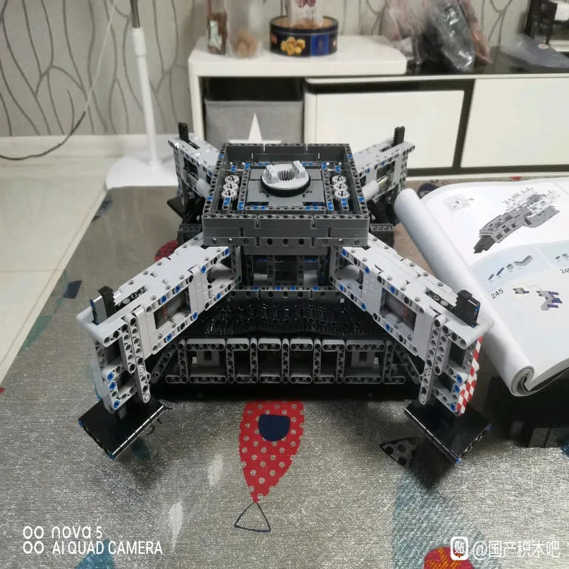 Building Blocks Tech MOC RC APP Liebherr Crawler Crane Bricks Toy 17002 - 11